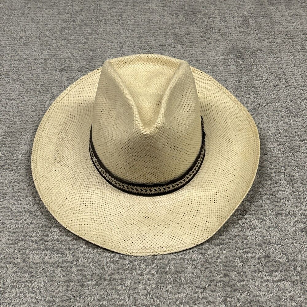 Resistol Straw Cowboy Hat Men's 7 1/8 Stagecoach Western Natural Vintage USA